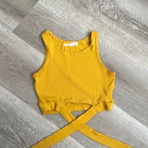 Yellow crop top